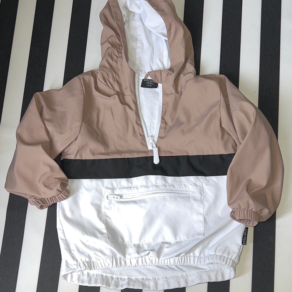 Little Bipsy Mauve and White Raincoat